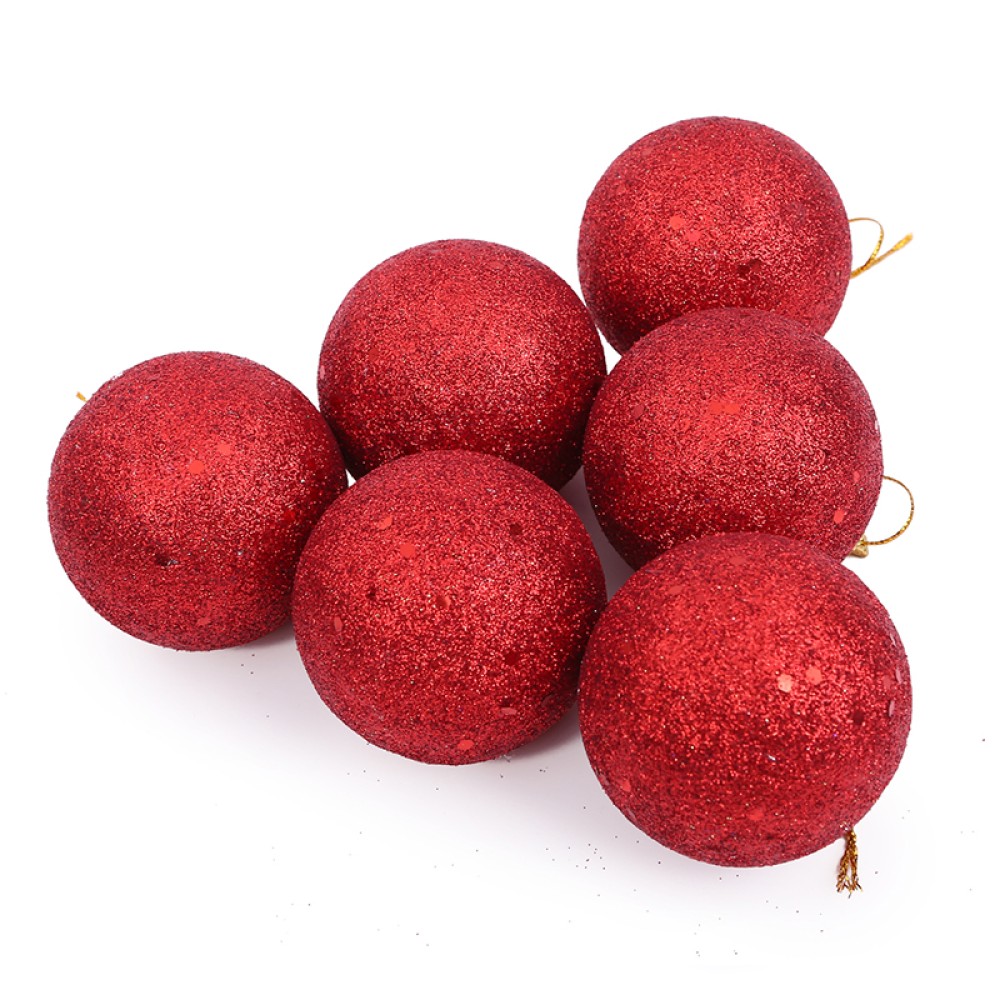 כדורים מנצנצים לעץ חג המולד 6 סמ