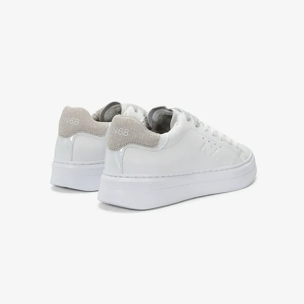 נעלי סניקרס לאישה SUN68 GRACE LEATHER WHITE