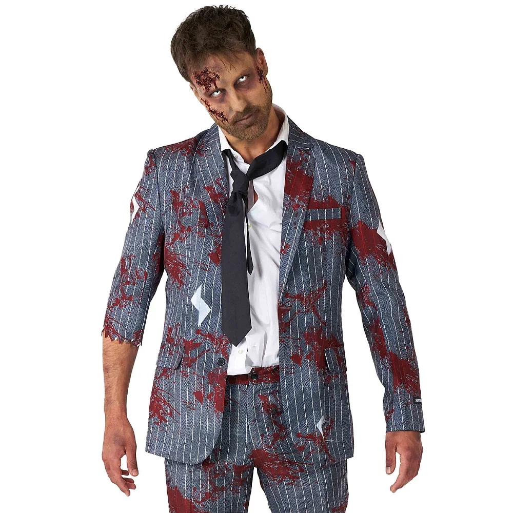 תחפושת חליפת זומבי מחויטת עם קרעים תחפושת חליפת זומבי מחויטת עם קרעים