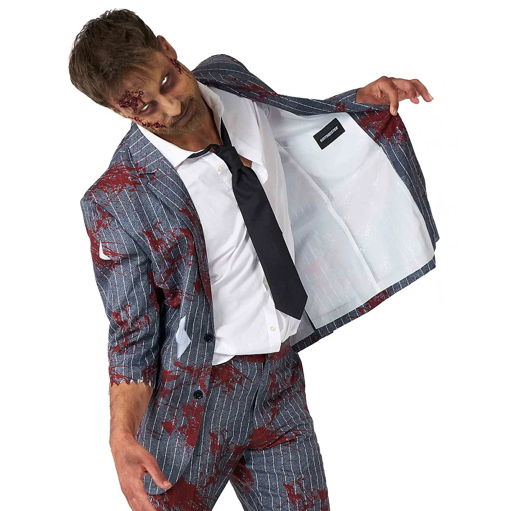 תחפושת חליפת זומבי מחויטת עם קרעים תחפושת חליפת זומבי מחויטת עם קרעים