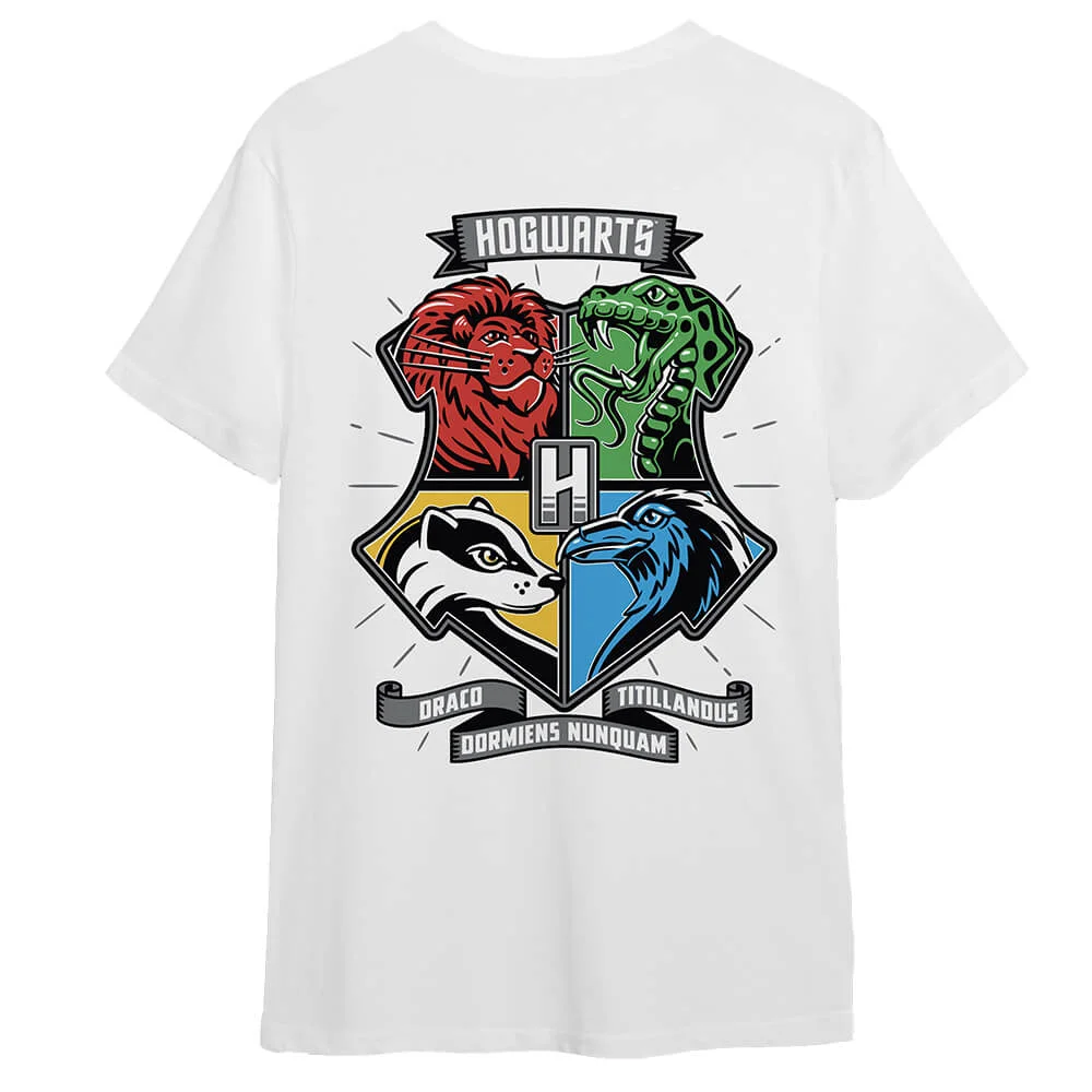 חולצה קסומה הוגוורטס לבנה  חולצה קסומה הוגוורטס לבנה