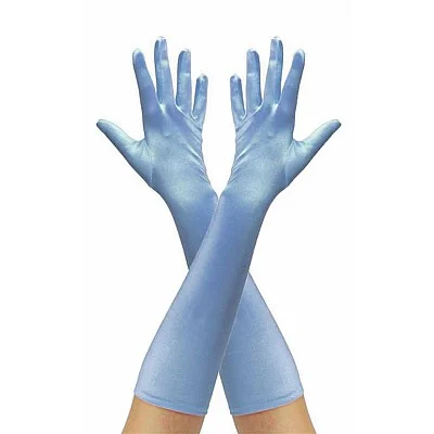 כפפות סאטן בצבע תכלת