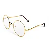 משקפיים גדולים עגולים עם מסגרת זהב