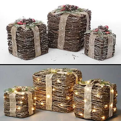 סט קישוטי מתנה מוארים