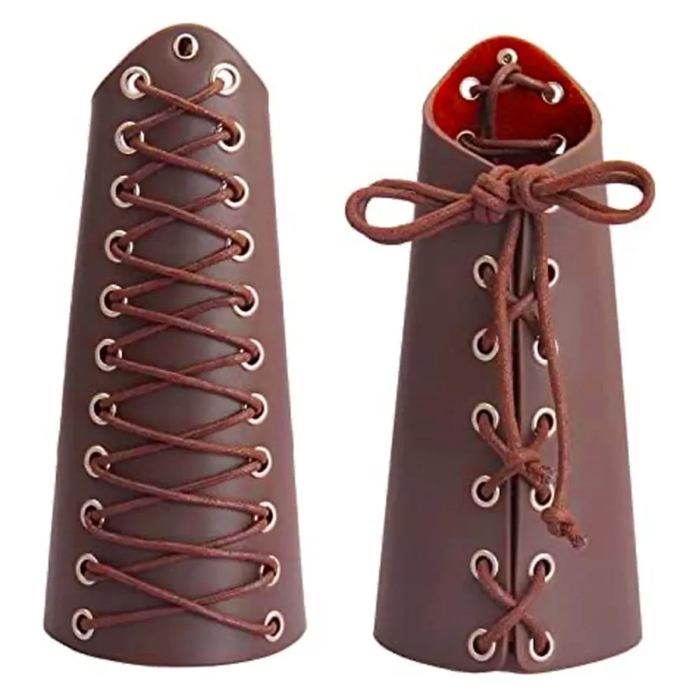 מגני ידיים דמוי עור - חום לתחפושת קוספליי