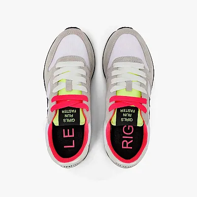 נעלי סניקרס לאישה SUN68 ALLY SOLID NYLON - White