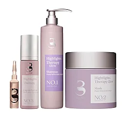 ערכת מוצרים מושלמת לטיפוח שיר שעבר גוונים - Highlights Therapy GLOW בולי ג'ון