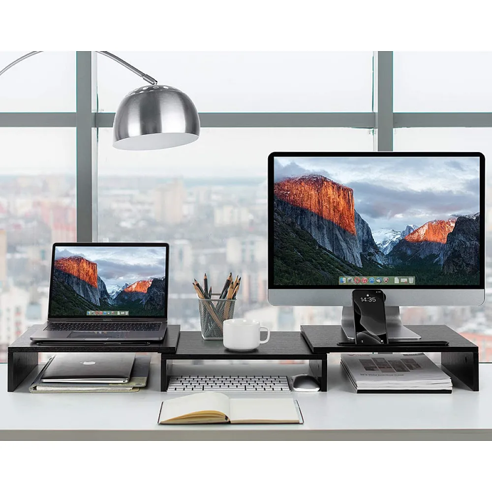 מעמד ארגונית לשני מסכי מחשב