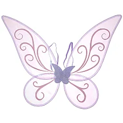 כנפי פייה סגול מעוטרות + תאורה צבעונית