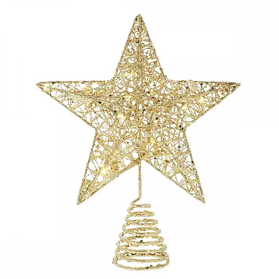 קישוט כוכב מעוצב לראש עץ