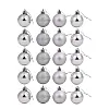 סט 18 כדורי כריסמס בצבע כסף