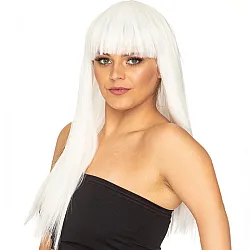 פאה ארוכה בצבע לבן