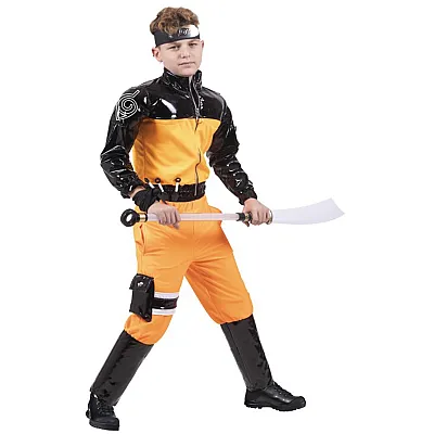 תחפושת נארוטו כתום שחור לילדים