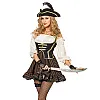 תחפושת שמלת פיראטית חומה לנשים