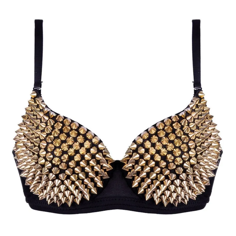 חזיית ניטים בצבע זהב