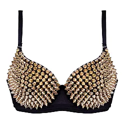 חזיית ניטים בצבע זהב