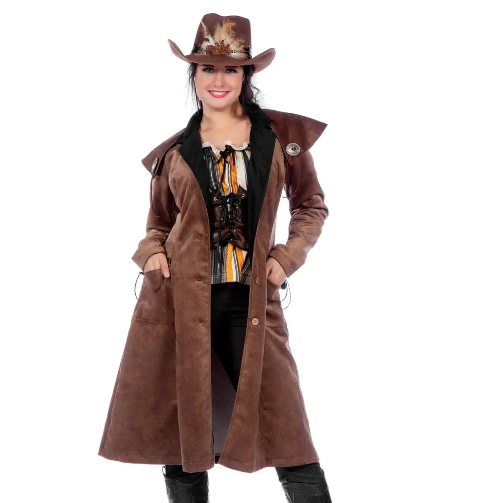 ג\'קט קאובוי ארוך יוקרתי לנשים