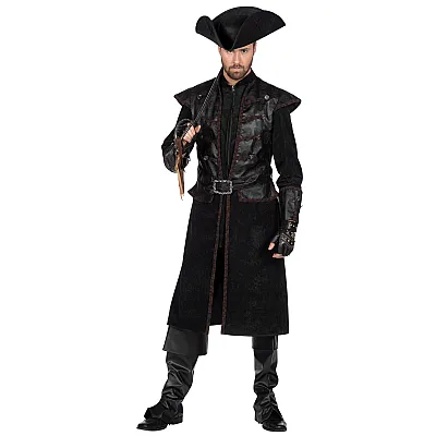 תחפושת פיראט שחור לגבר