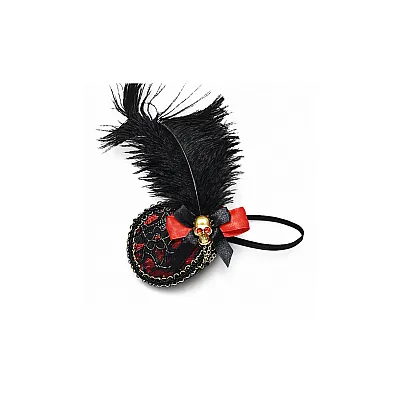 רטיית פיראט מפוארת עם נוצה