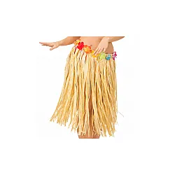 חצאית הוואי ארוכה בצבע טבעי 