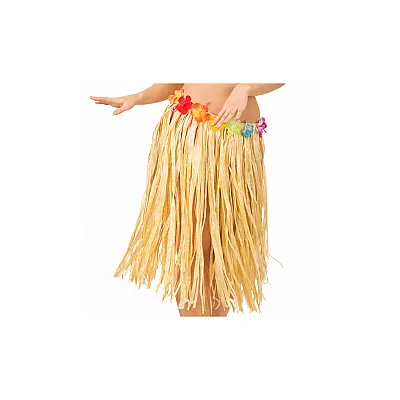 חצאית הוואי ארוכה בצבע טבעי 