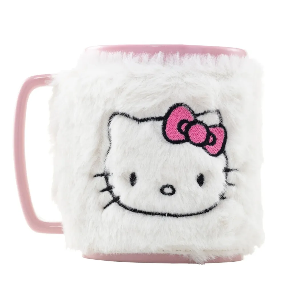 ספל הלו קיטי עם כיסוי פרוותי 440ml