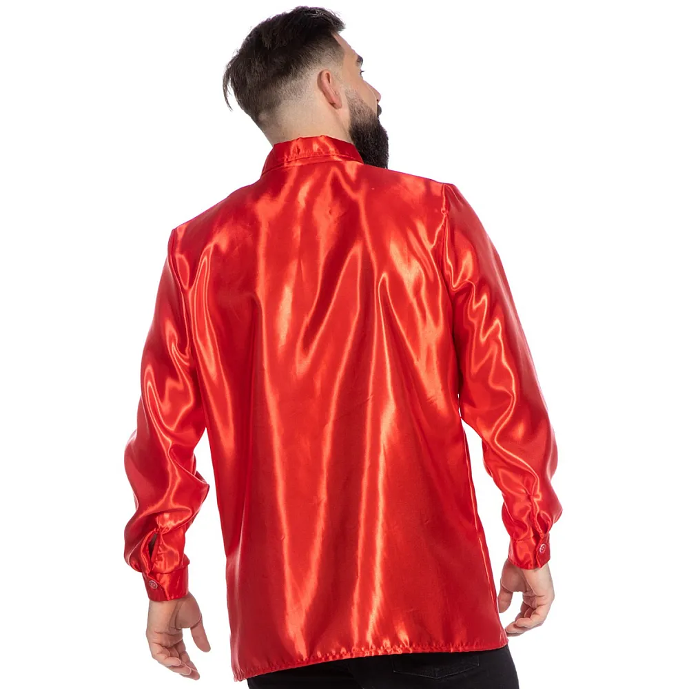 חולצת סאטן יוקרתית בצבע אדום לתחפושת