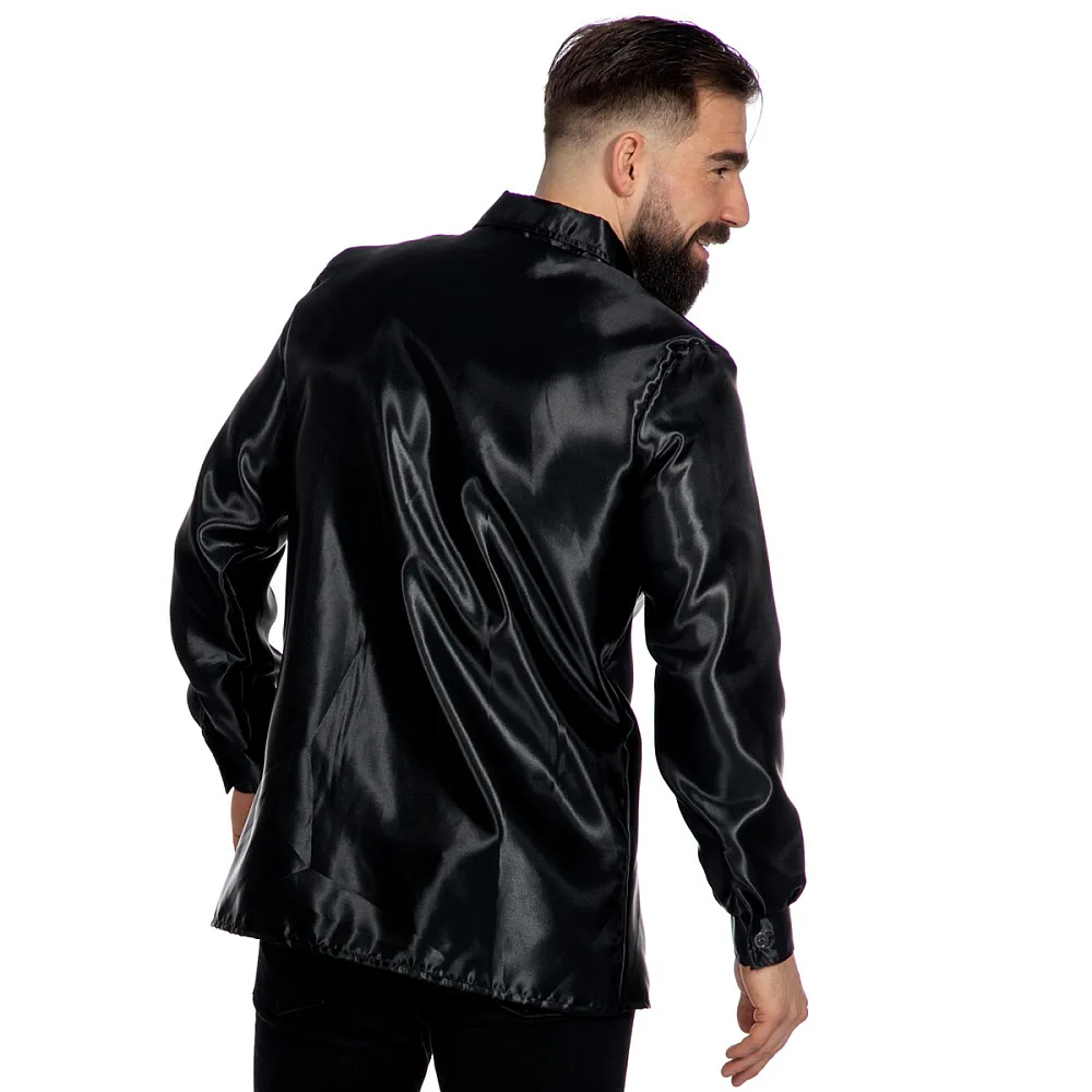 חולצת סאטן יוקרתית בצבע שחור לתחפושת