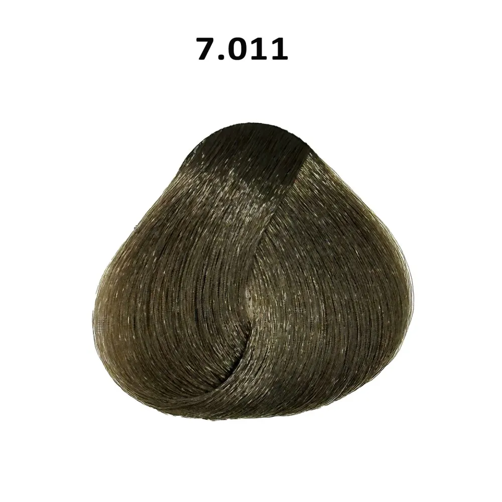 צבע שיער בסיס בלונד עדין כהה אפור מודגש INTENSE NATURAL ASH GENTEL DARK BLOND 7.011