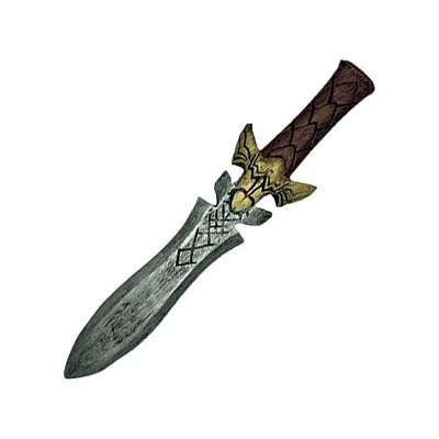 פגיון לוחם מספוג - חום/זהב לתחפושת וקוספליי