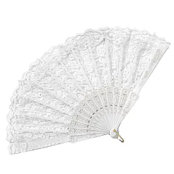 מניפת תחרה לבנה לתחפושת