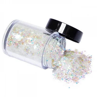 נצנצים לפנים כוכבים לבנים