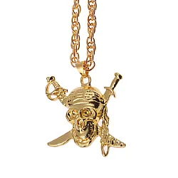 שרשרת גולגולת פיראט - זהב