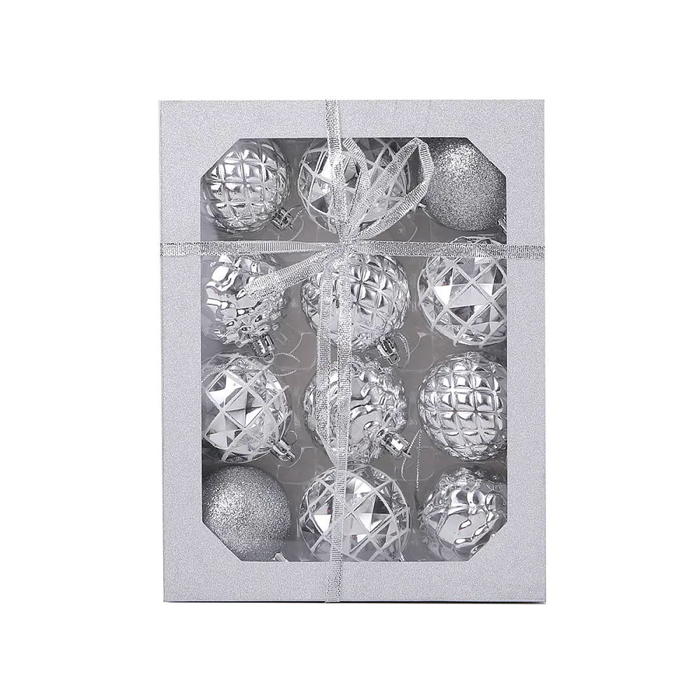 מארז 12 כדורי כריסמס יוקרתי 6 ס״מ
