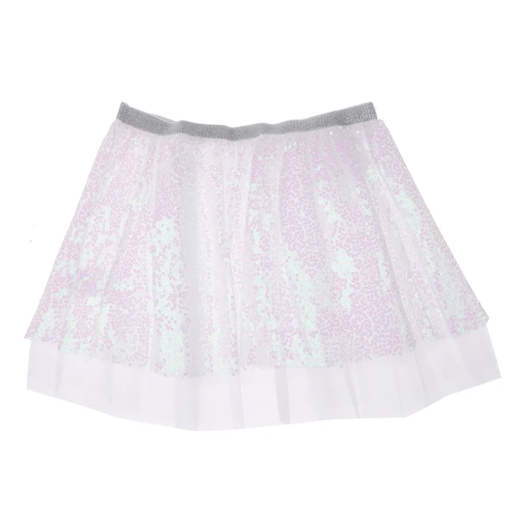 חצאית פייטים בצבע לבן לתחפושת