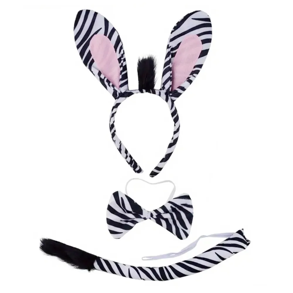 סט אוזני זברה לתחפושת קוספליי