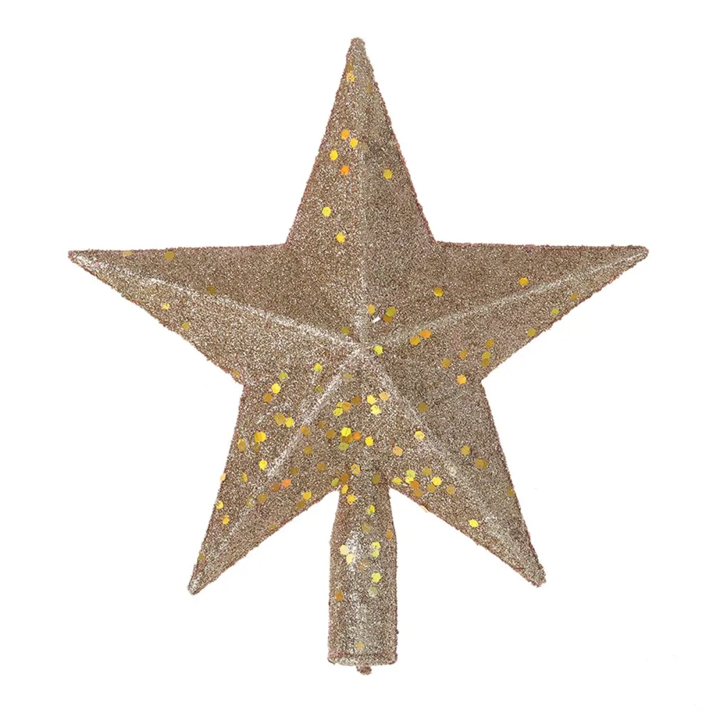 כוכב לעץ אשוח בגודל 24 ס"מ בצבע זהב