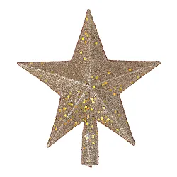 כוכב לעץ אשוח בגודל 24 ס"מ בצבע זהב