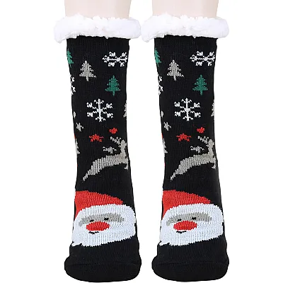 גרבי צמר לכריסמס - סנטה ואיילים