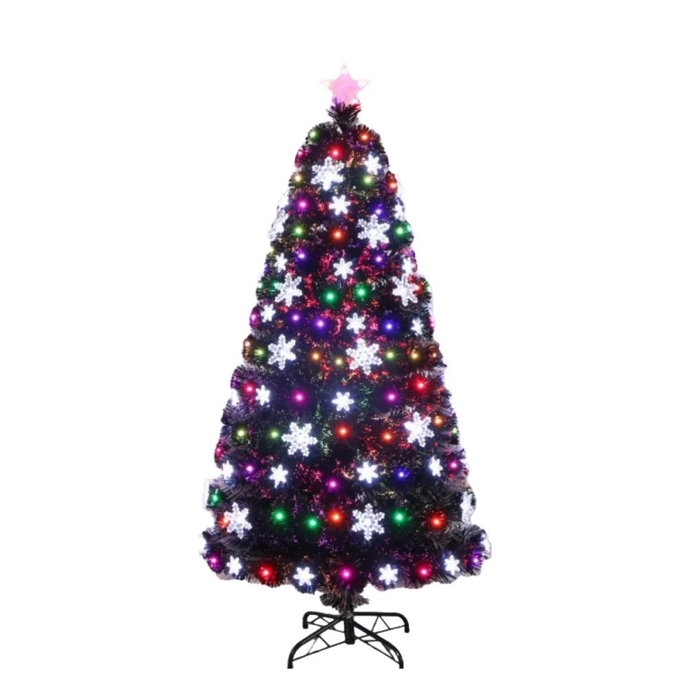 עץ אשוח עם תאורה צבעונית מובנית - 1.5 מ׳