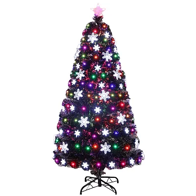 עץ אשוח עם תאורה צבעונית מובנית - 1.8 מ׳