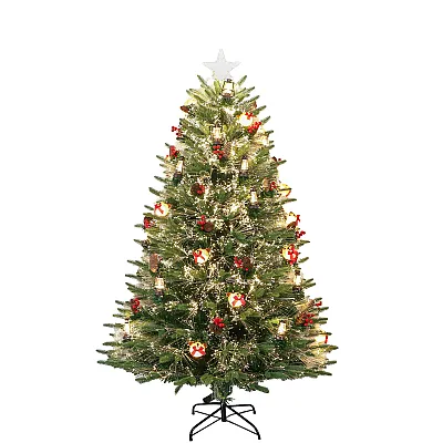 עץ אשוח עם תאורה חמה מובנית - 1.5 מ׳