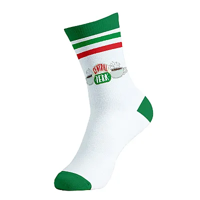 גרביים מעוצבים Central Perk ירוק לבן