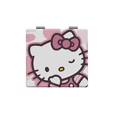 מראה קטנה - הלו קיטי רקע ורוד