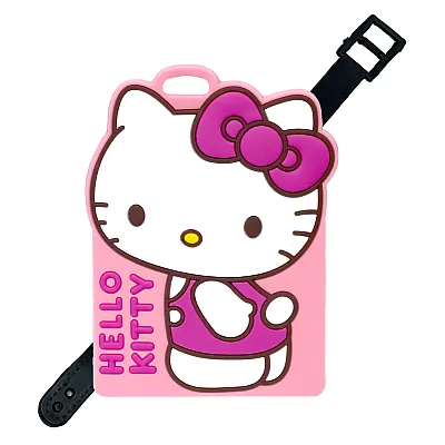 תג שם למזוודה - הלו קיטי ורוד