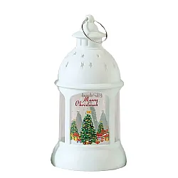 עששית לבנה לכריסמס - עץ אשוח