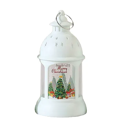 עששית לבנה לכריסמס - עץ אשוח