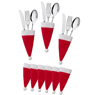 מארז 6 יח׳ כיסויי כובע סנטה לסכו״ם