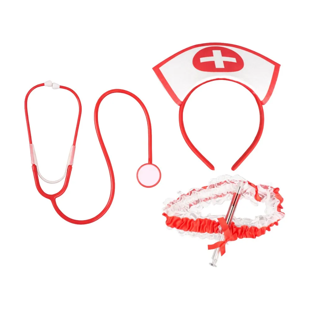סט אחות - סטטוסקופ, בירית, קשת ומזרק לתחפושת קוספליי