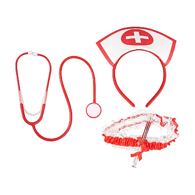 סט אחות - סטטוסקופ, בירית, קשת ומזרק